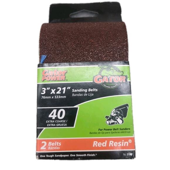 Gator 3148 3 in. X 21 in. Sanding Belts 40 Grit Extra Coarse {Q} - Picture 1 of 8